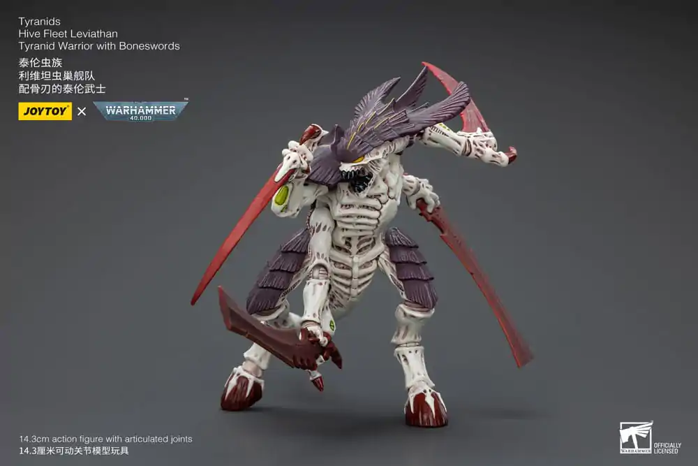 Warhammer 40k Figurka Akcji 1/18 Tyranids Hive Fleet Leviathan Tyranid Warrior z Boneswords 12 cm zdjęcie produktu