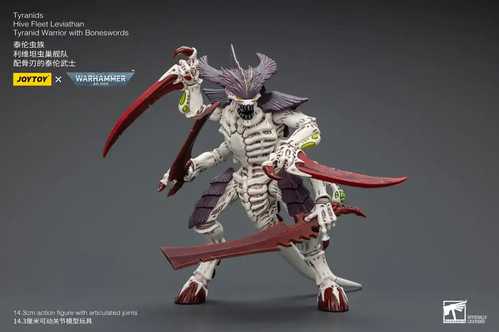 Warhammer 40k Figurka Akcji 1/18 Tyranids Hive Fleet Leviathan Tyranid Warrior z Boneswords 12 cm zdjęcie produktu