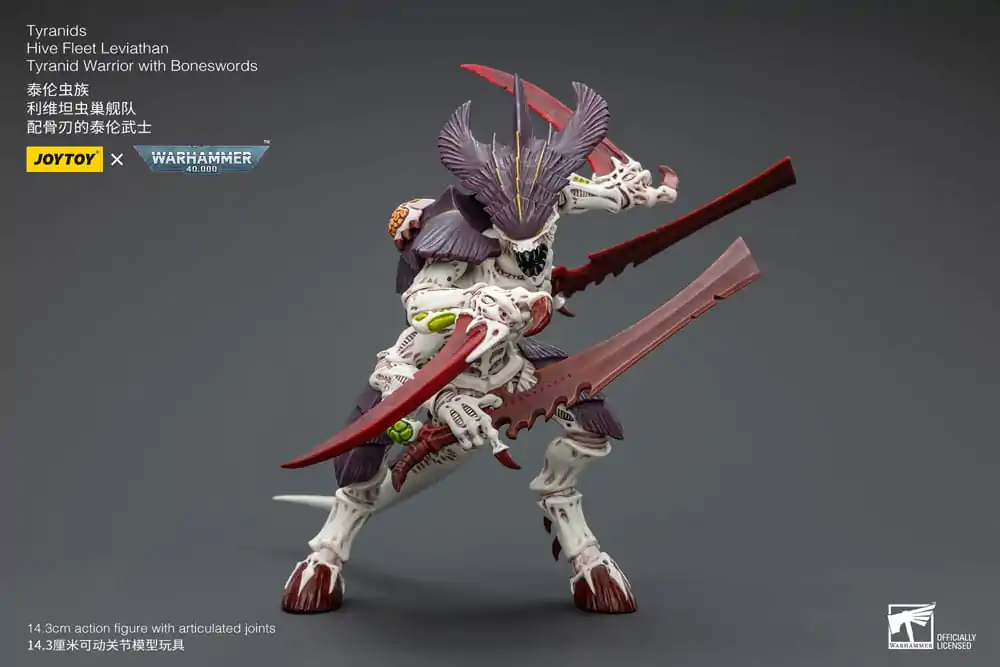 Warhammer 40k Figurka Akcji 1/18 Tyranids Hive Fleet Leviathan Tyranid Warrior z Boneswords 12 cm zdjęcie produktu