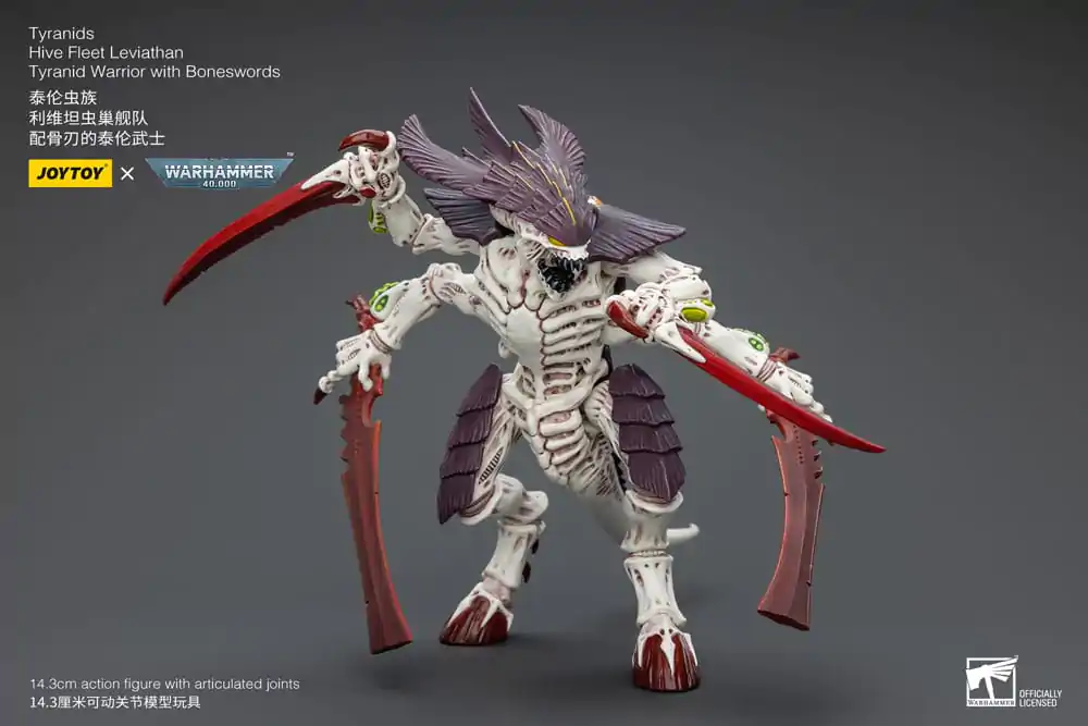 Warhammer 40k Figurka Akcji 1/18 Tyranids Hive Fleet Leviathan Tyranid Warrior z Boneswords 12 cm zdjęcie produktu