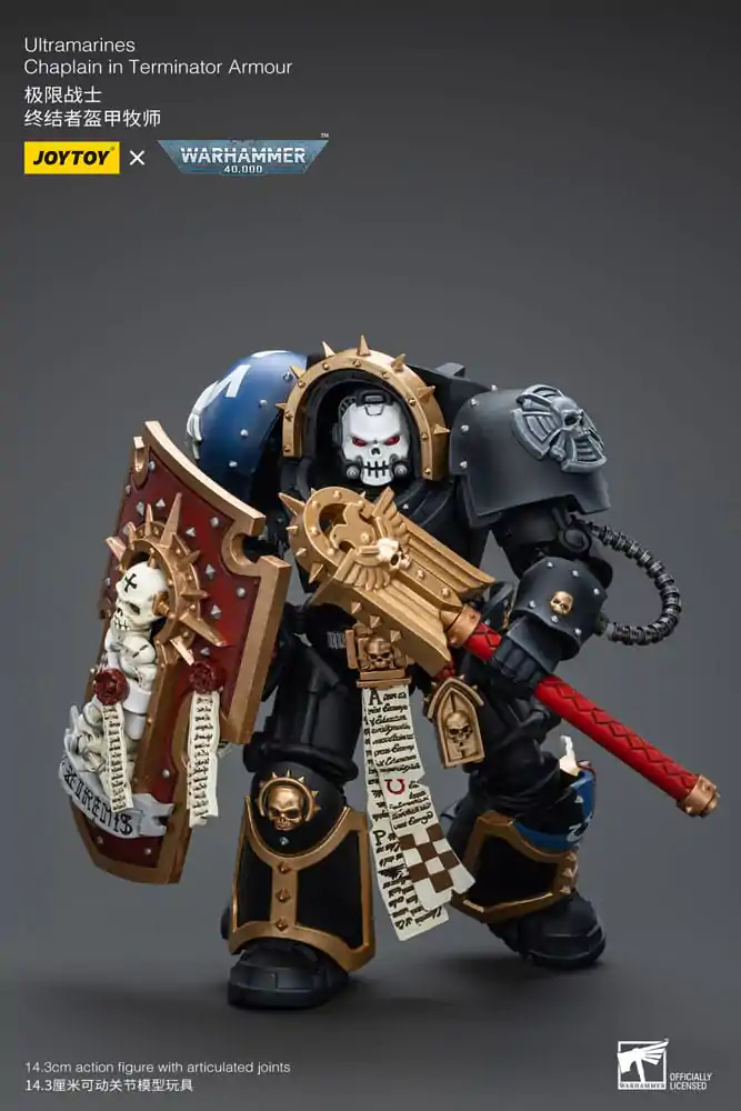 Warhammer 40k Figurka Akcji 1/18 Ultramarines Chaplain w Zbroi Terminatora 12 cm zdjęcie produktu