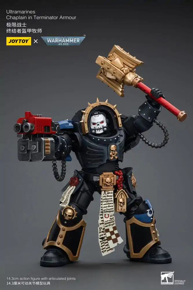 Warhammer 40k Figurka Akcji 1/18 Ultramarines Chaplain w Zbroi Terminatora 12 cm zdjęcie produktu