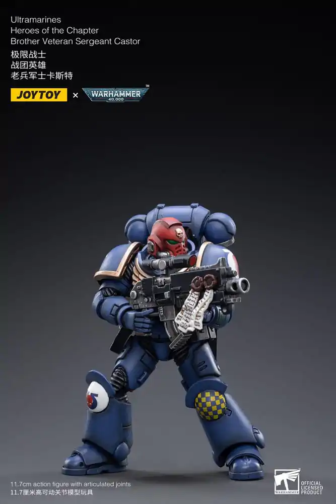 Warhammer 40k Figurka Akcji 1/18 Ultramarines Heroes of the Chapter Brat Veteran Sierżant Castor 12 cm zdjęcie produktu
