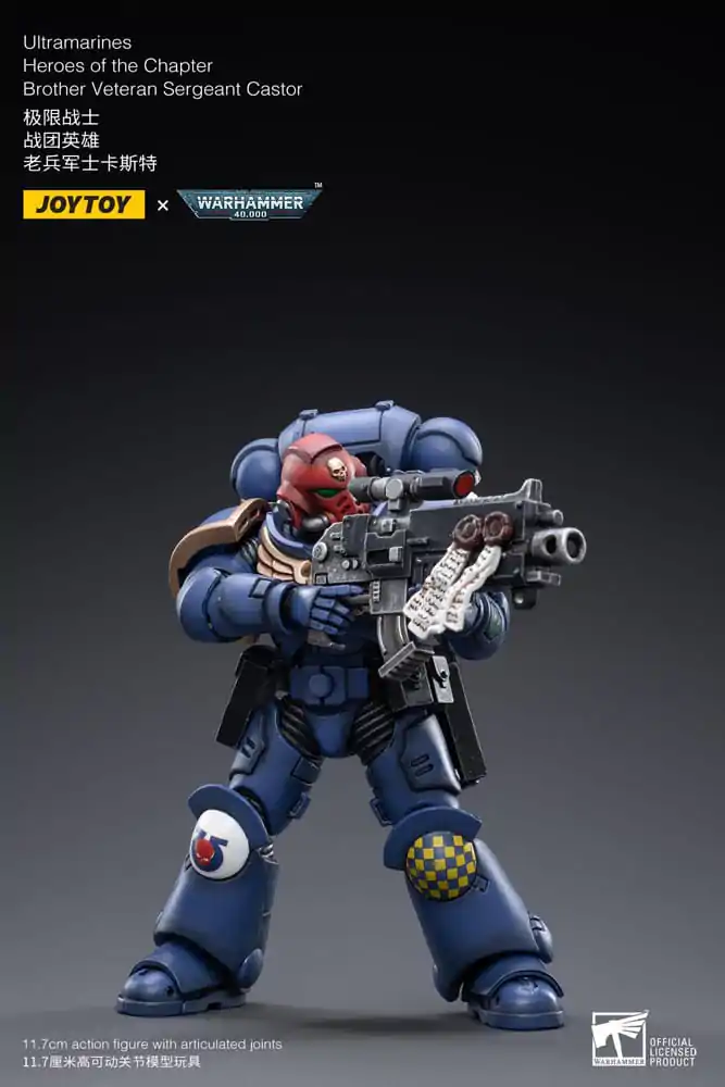 Warhammer 40k Figurka Akcji 1/18 Ultramarines Heroes of the Chapter Brat Veteran Sierżant Castor 12 cm zdjęcie produktu