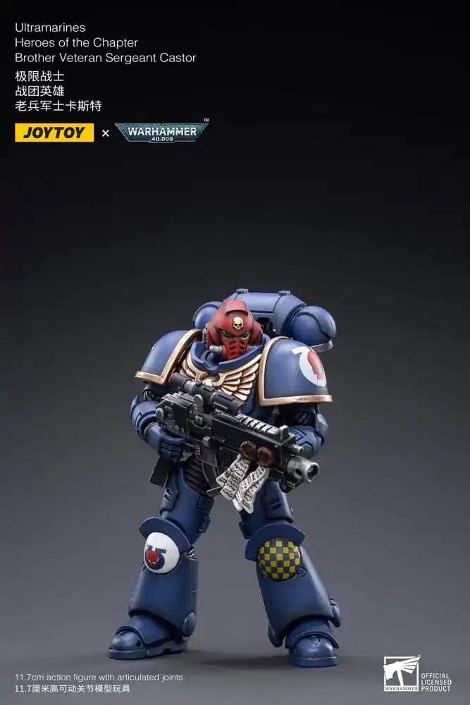 Warhammer 40k Figurka Akcji 1/18 Ultramarines Heroes of the Chapter Brat Veteran Sierżant Castor 12 cm zdjęcie produktu