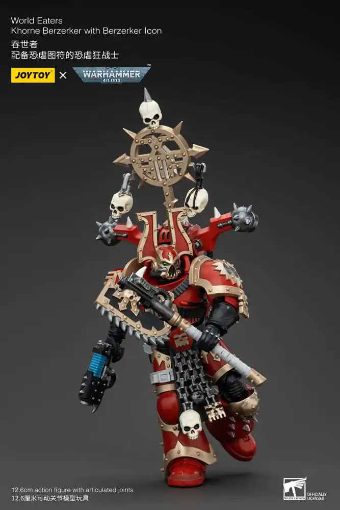 Warhammer 40k Figurka Akcji 1/18 World Eaters Khorne Berzerker z Berzerker lcon 13 cm zdjęcie produktu