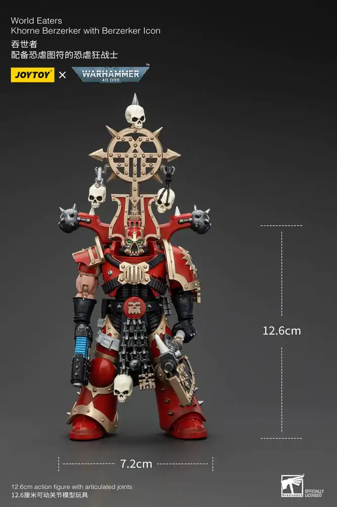 Warhammer 40k Figurka Akcji 1/18 World Eaters Khorne Berzerker z Berzerker lcon 13 cm zdjęcie produktu