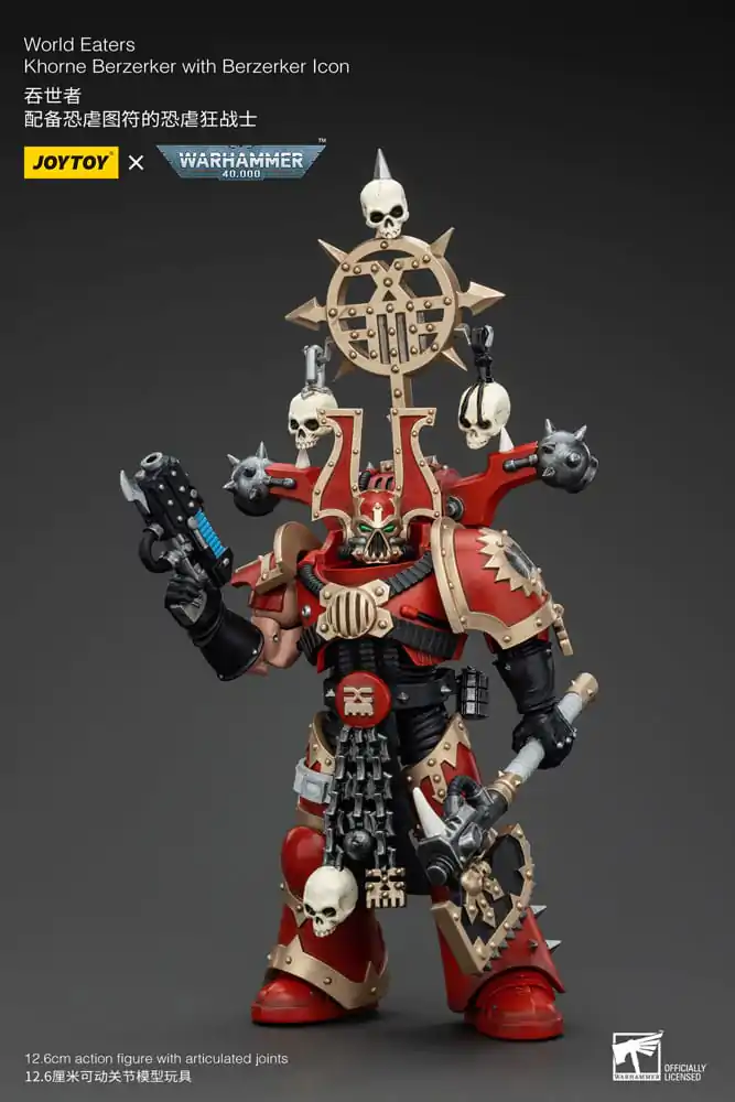 Warhammer 40k Figurka Akcji 1/18 World Eaters Khorne Berzerker z Berzerker lcon 13 cm zdjęcie produktu