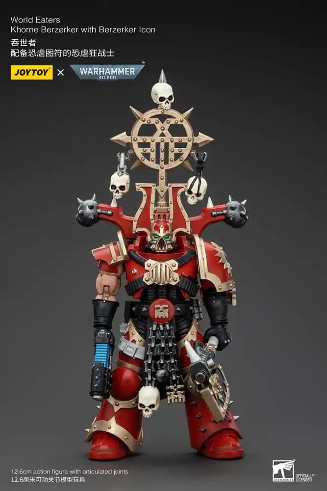 Warhammer 40k Figurka Akcji 1/18 World Eaters Khorne Berzerker z Berzerker lcon 13 cm zdjęcie produktu