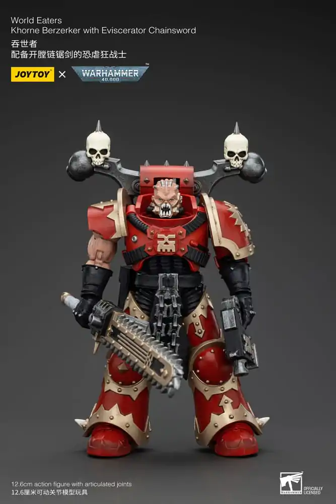 Warhammer 40k Figurka Akcji 1/18 World Eaters Khorne Berzerker z Eviscerator Chainsword 13 cm zdjęcie produktu