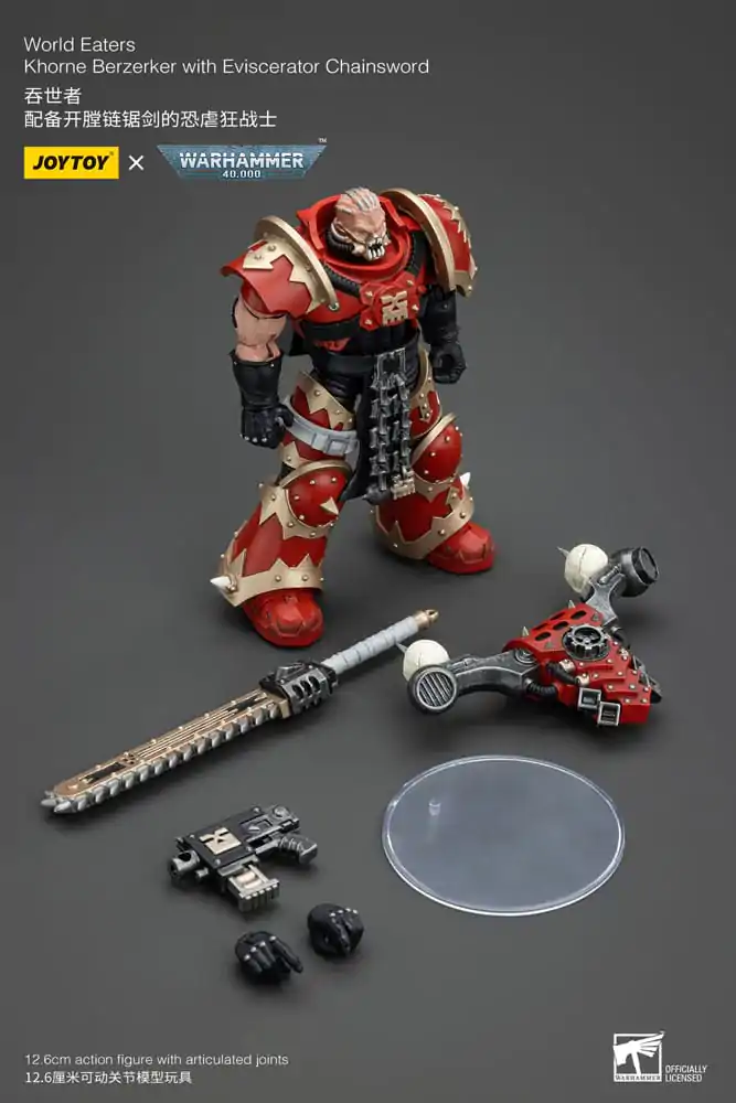 Warhammer 40k Figurka Akcji 1/18 World Eaters Khorne Berzerker z Eviscerator Chainsword 13 cm zdjęcie produktu