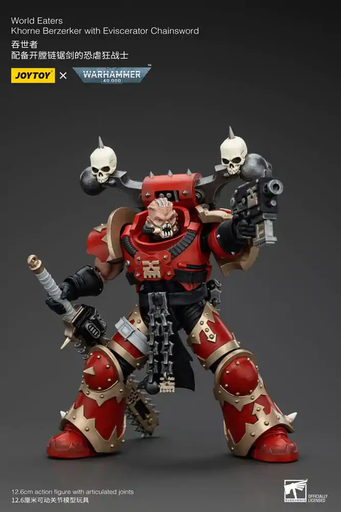 Warhammer 40k Figurka Akcji 1/18 World Eaters Khorne Berzerker z Eviscerator Chainsword 13 cm zdjęcie produktu