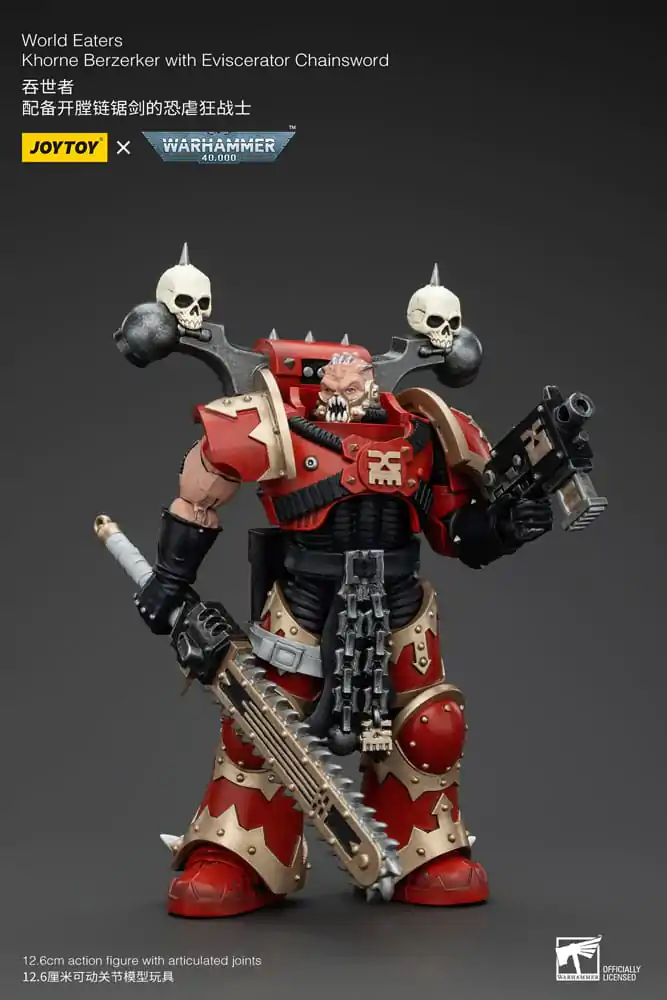 Warhammer 40k Figurka Akcji 1/18 World Eaters Khorne Berzerker z Eviscerator Chainsword 13 cm zdjęcie produktu