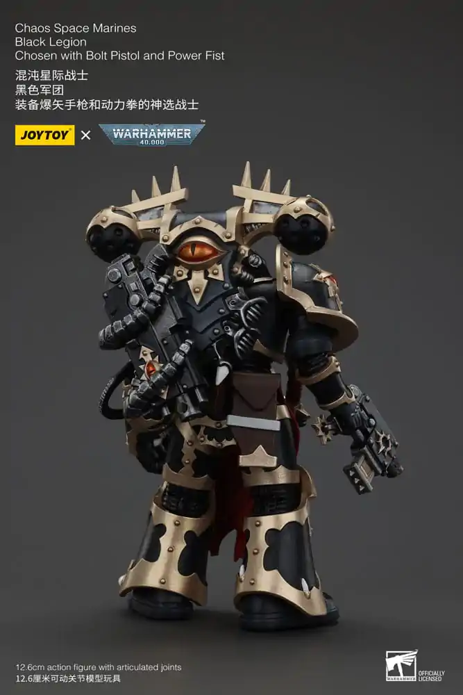 Figurka Akcji Warhammer 40k Chaos Space Marines Black Legion Chosen z Bolt Pistol i Power Fist 20 cm zdjęcie produktu