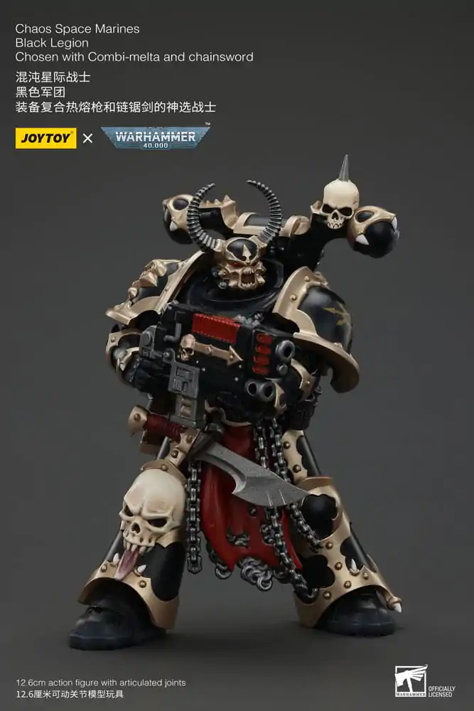 Warhammer 40k Figurka Akcji Chaos Space Marines Black Legion Chosen z Combi-melta i mieczem łańcuchowym 20 cm zdjęcie produktu