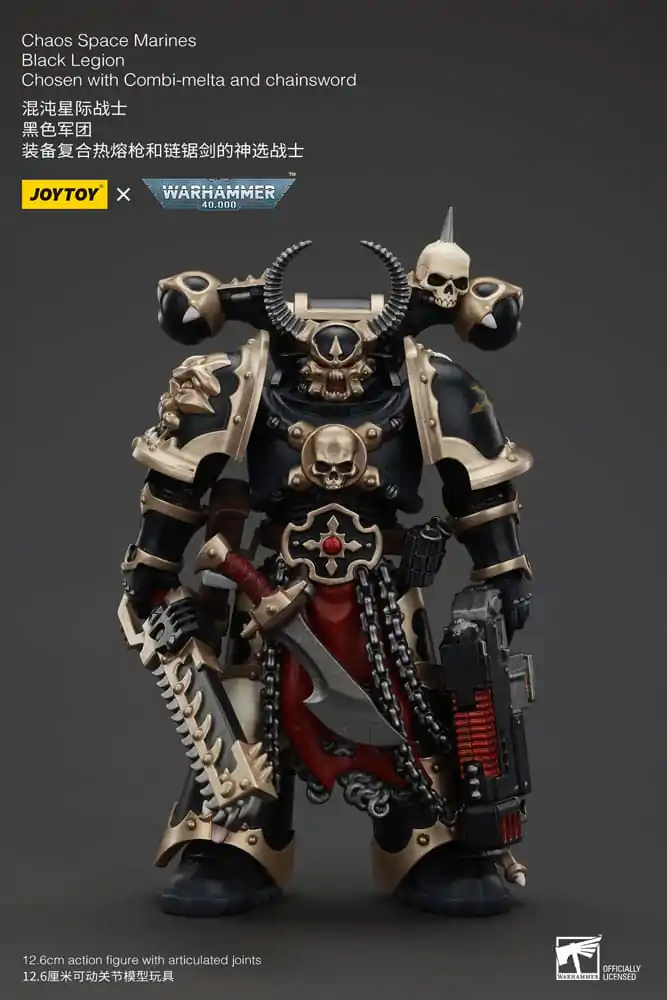 Warhammer 40k Figurka Akcji Chaos Space Marines Black Legion Chosen z Combi-melta i mieczem łańcuchowym 20 cm zdjęcie produktu