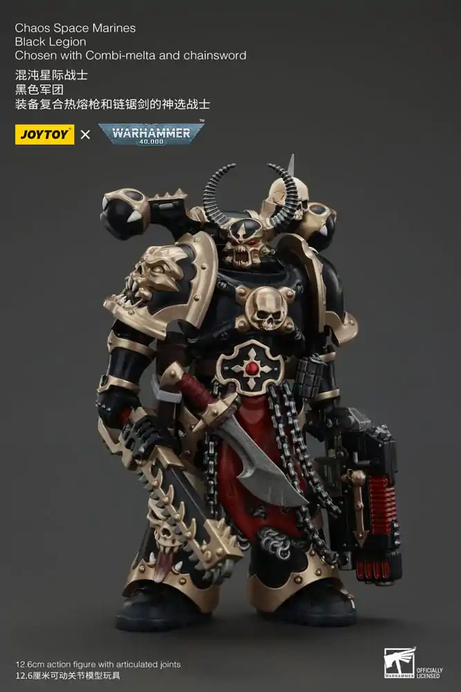 Warhammer 40k Figurka Akcji Chaos Space Marines Black Legion Chosen z Combi-melta i mieczem łańcuchowym 20 cm zdjęcie produktu