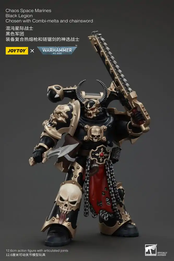 Warhammer 40k Figurka Akcji Chaos Space Marines Black Legion Chosen z Combi-melta i mieczem łańcuchowym 20 cm zdjęcie produktu