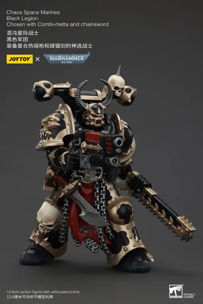 Warhammer 40k Figurka Akcji Chaos Space Marines Black Legion Chosen z Combi-melta i mieczem łańcuchowym 20 cm zdjęcie produktu