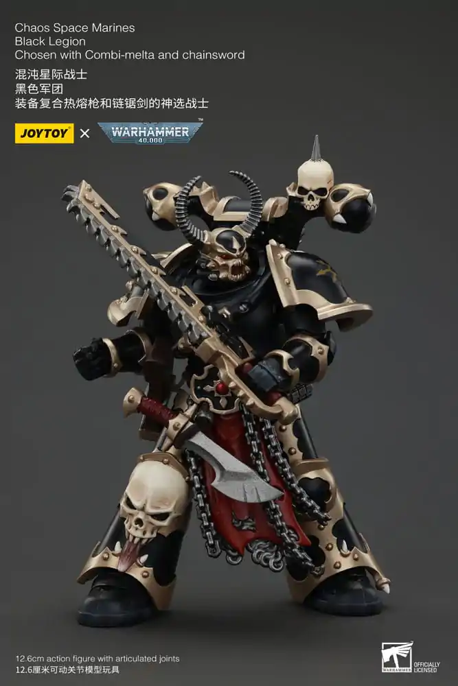 Warhammer 40k Figurka Akcji Chaos Space Marines Black Legion Chosen z Combi-melta i mieczem łańcuchowym 20 cm zdjęcie produktu