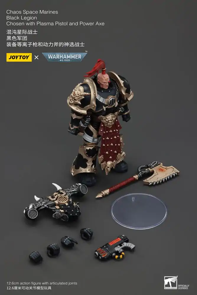 Warhammer 40k Figurka Akcji Chaos Space Marines Black Legion Chosen z Plasma Pistol i Power Axe 20 cm zdjęcie produktu