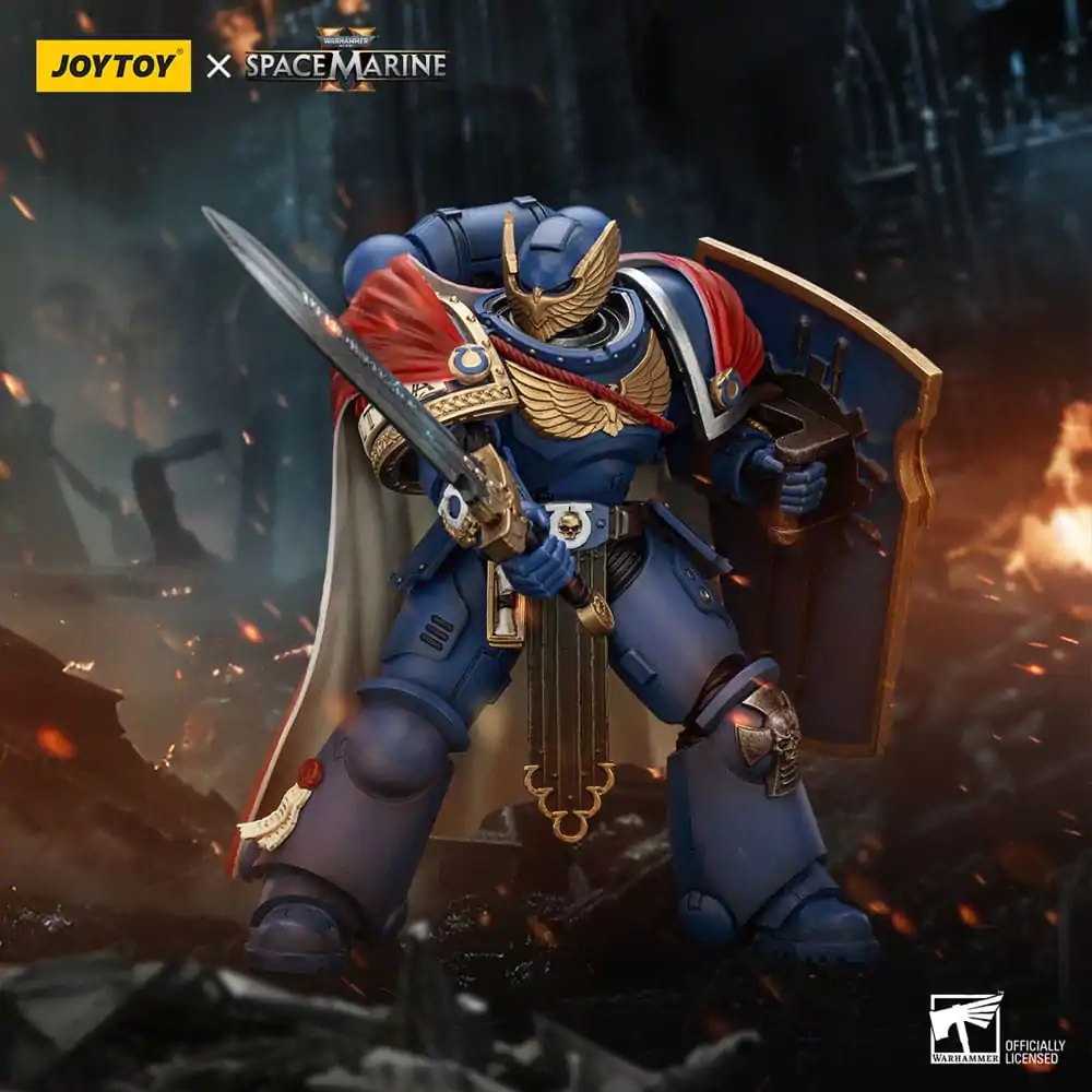 Warhammer 40k Figurka Akcji Ultramarines Victrix Honour Guard z Tarczą Burzową i Mieczem Energetycznym 20 cm zdjęcie produktu