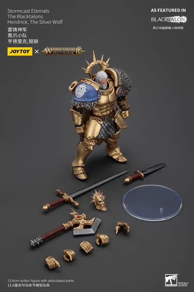 Warhammer Age of Sigmar Figurka Akcji Stormcast Eternals The Blacktalons Hendrick The Silver Wolf 20 cm zdjęcie produktu