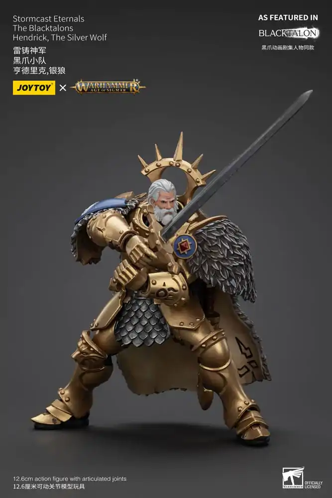 Warhammer Age of Sigmar Figurka Akcji Stormcast Eternals The Blacktalons Hendrick The Silver Wolf 20 cm zdjęcie produktu