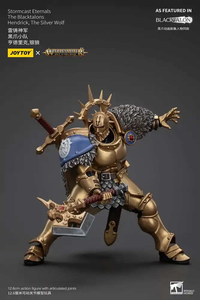 Warhammer Age of Sigmar Figurka Akcji Stormcast Eternals The Blacktalons Hendrick The Silver Wolf 20 cm zdjęcie produktu