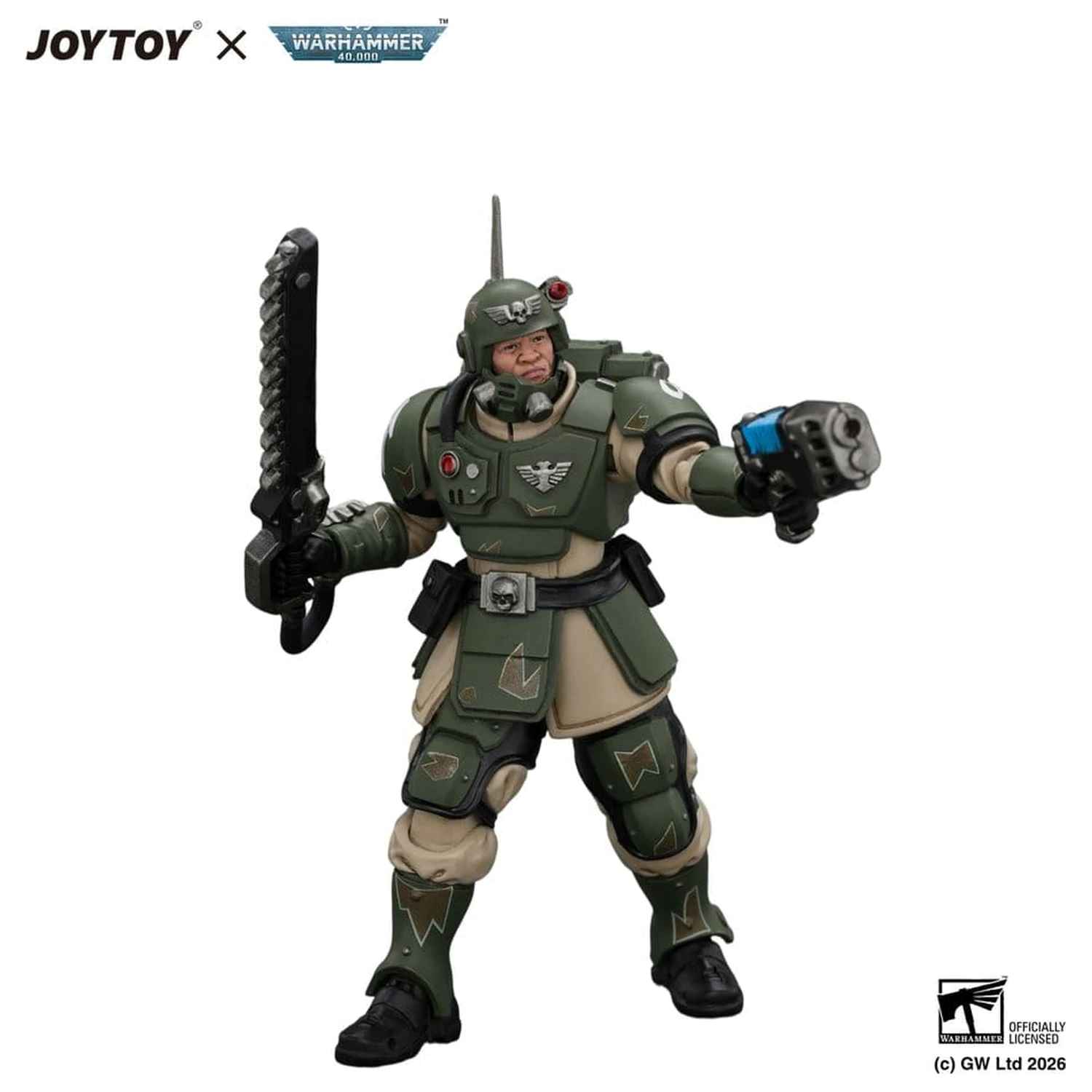 Warhammer Figurka akcji Astra Militarum Kasrkin 1 z mieczem łańcuchowym i pistoletem plazmowym zdjęcie produktu