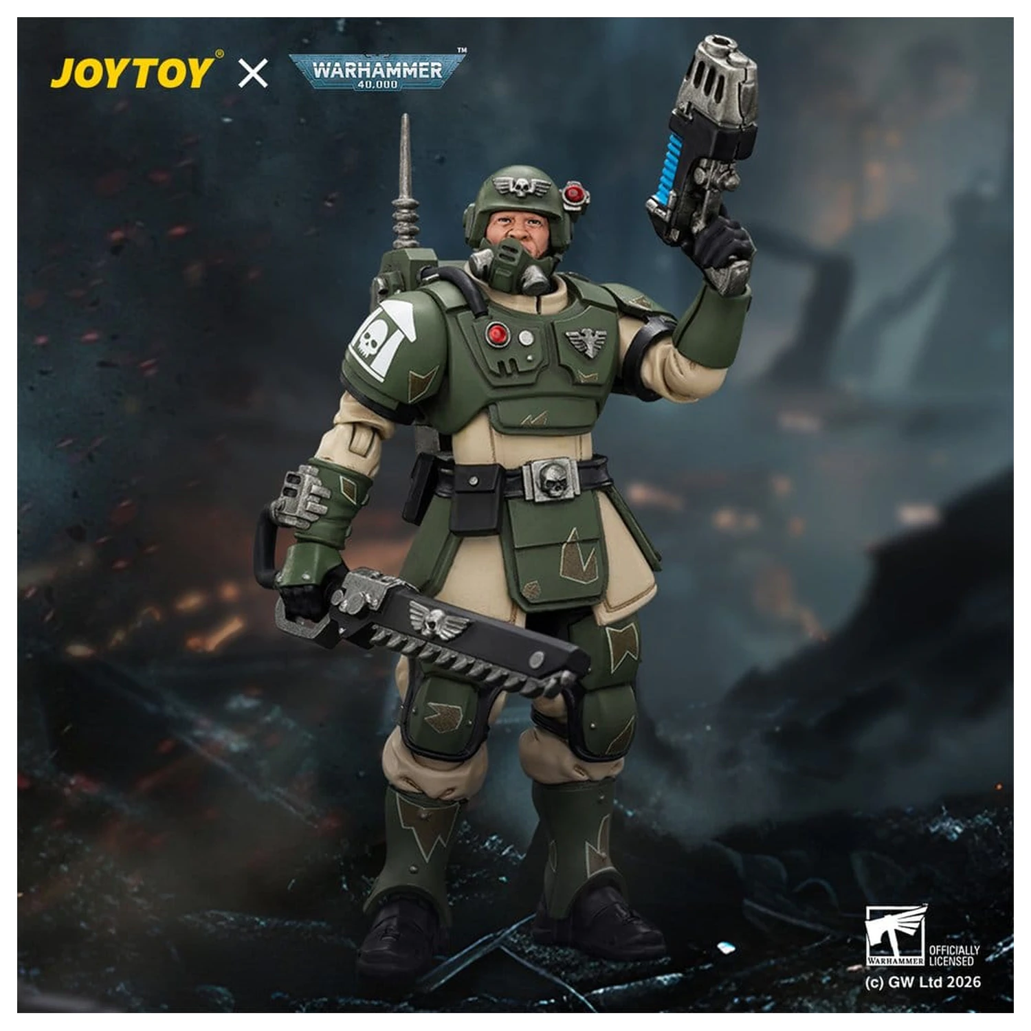 Warhammer Figurka akcji Astra Militarum Kasrkin 1 z mieczem łańcuchowym i pistoletem plazmowym zdjęcie produktu