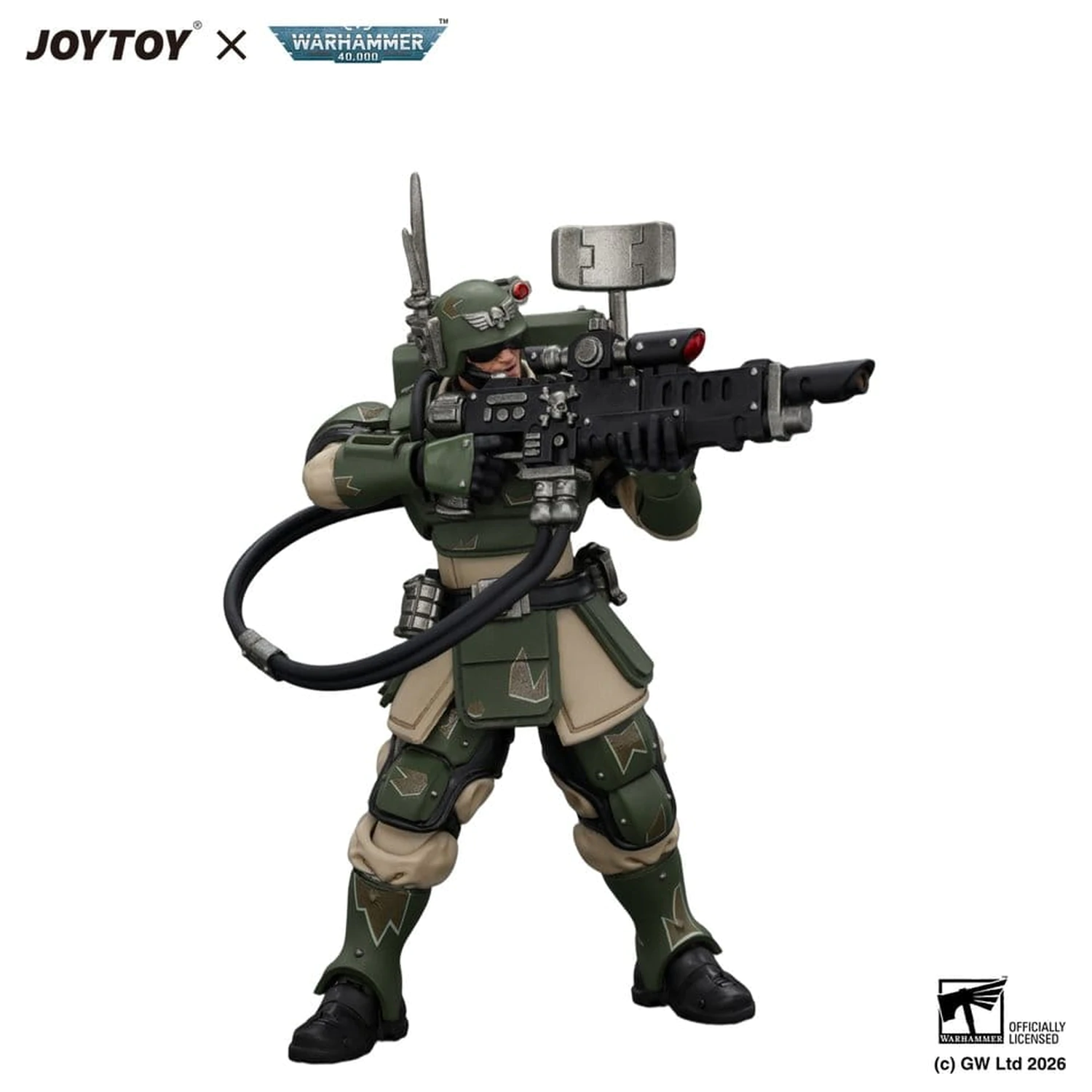 Warhammer figurka akcji Astra Militarum Kasrkin 3 z Hot-shot Lasgun i Vox-caster zdjęcie produktu