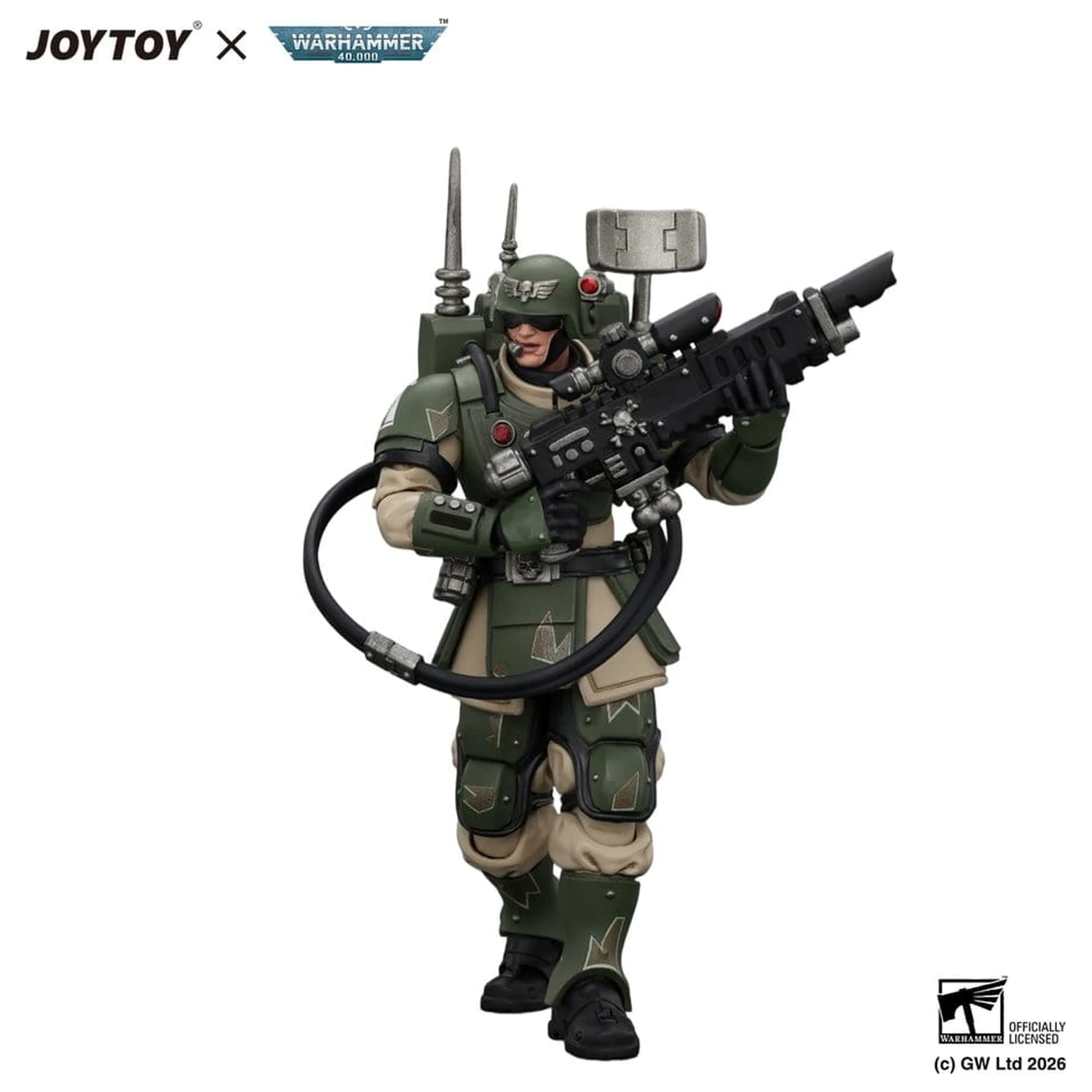 Warhammer figurka akcji Astra Militarum Kasrkin 3 z Hot-shot Lasgun i Vox-caster zdjęcie produktu