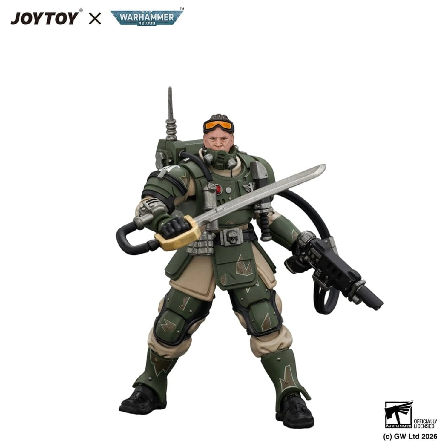 Warhammer figurka akcji Astra Militarum Kasrkin 7 z Hot-shot Laspistol i Power Sword zdjęcie produktu