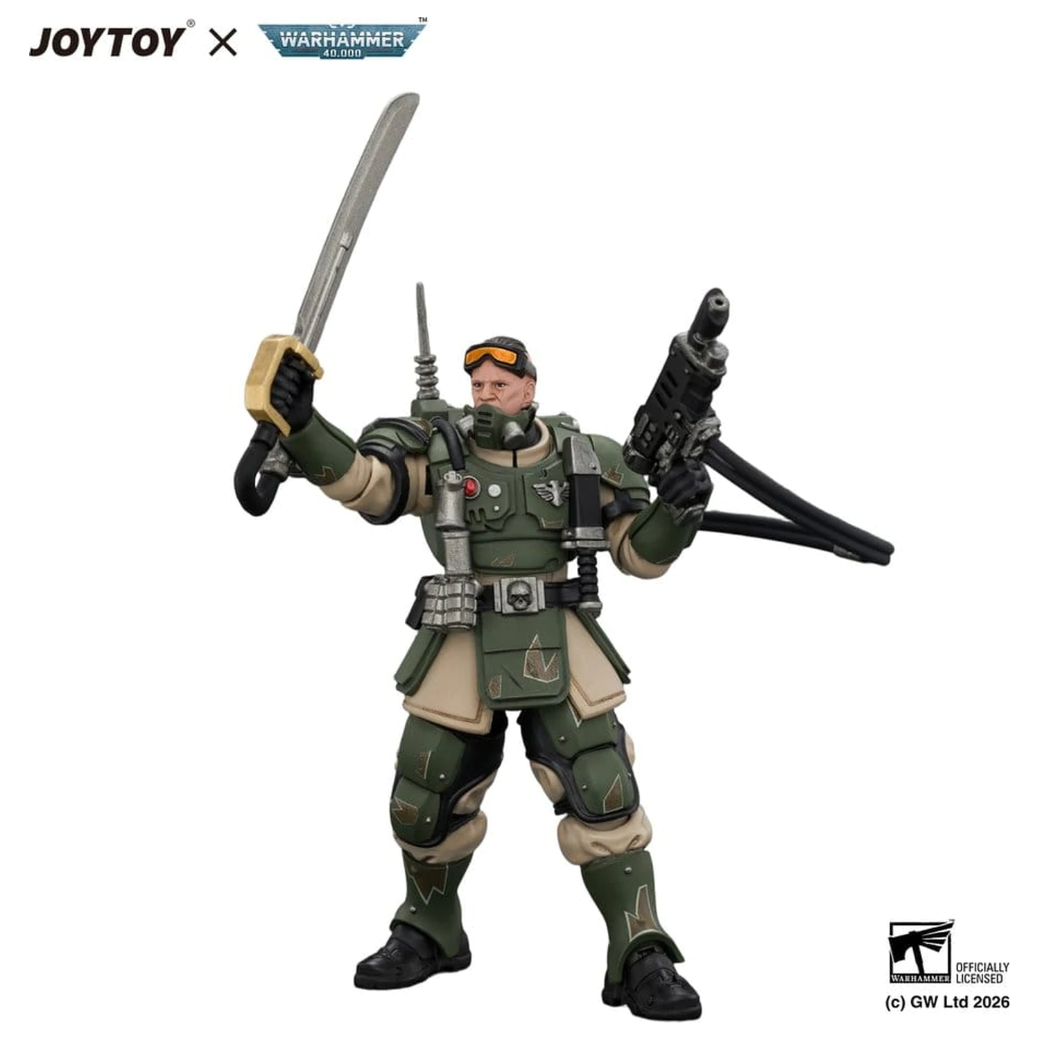 Warhammer figurka akcji Astra Militarum Kasrkin 7 z Hot-shot Laspistol i Power Sword zdjęcie produktu