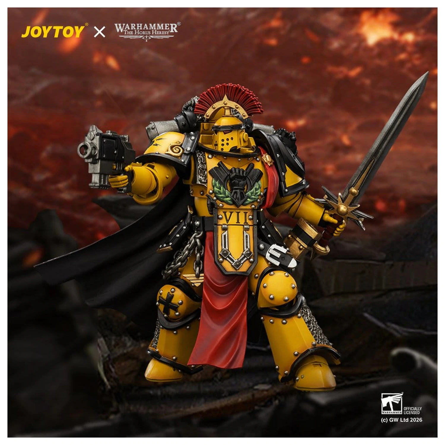 Warhammer Action Figure Imperial Fists Legion Praetor w pancerzu Mk III 13 cm zdjęcie produktu