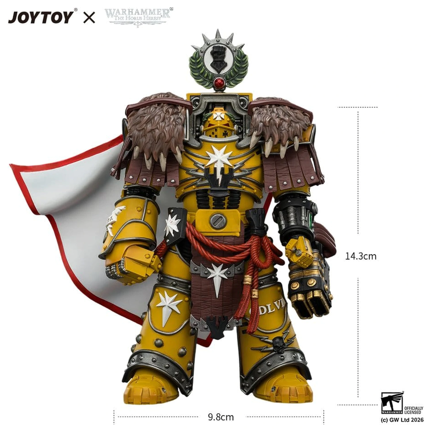 Warhammer Figurka Akcji Imperial Fists Lord Castellan Evander Garrius, The Tyrant of Cthonia 14 cm zdjęcie produktu