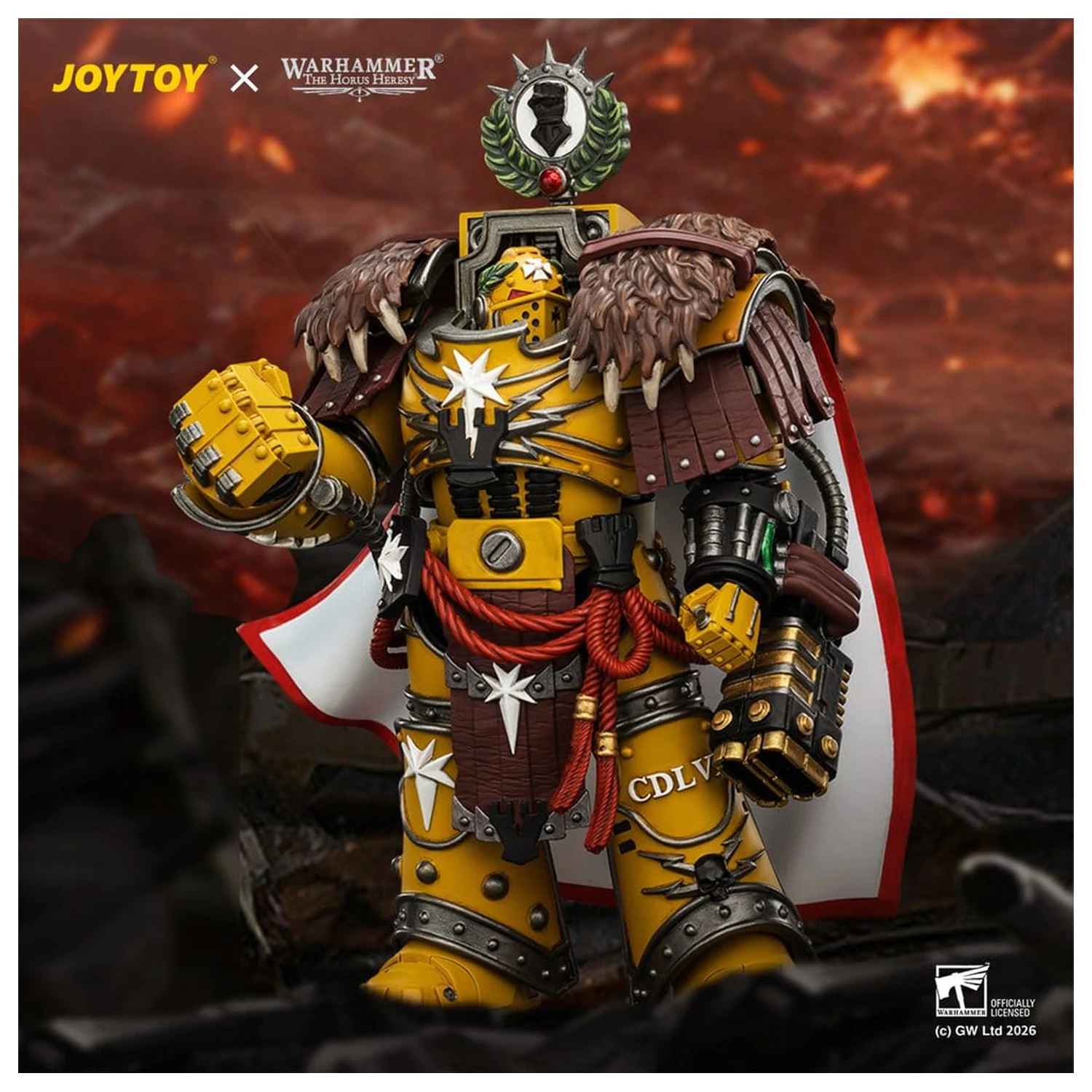 Warhammer Figurka Akcji Imperial Fists Lord Castellan Evander Garrius, The Tyrant of Cthonia 14 cm zdjęcie produktu