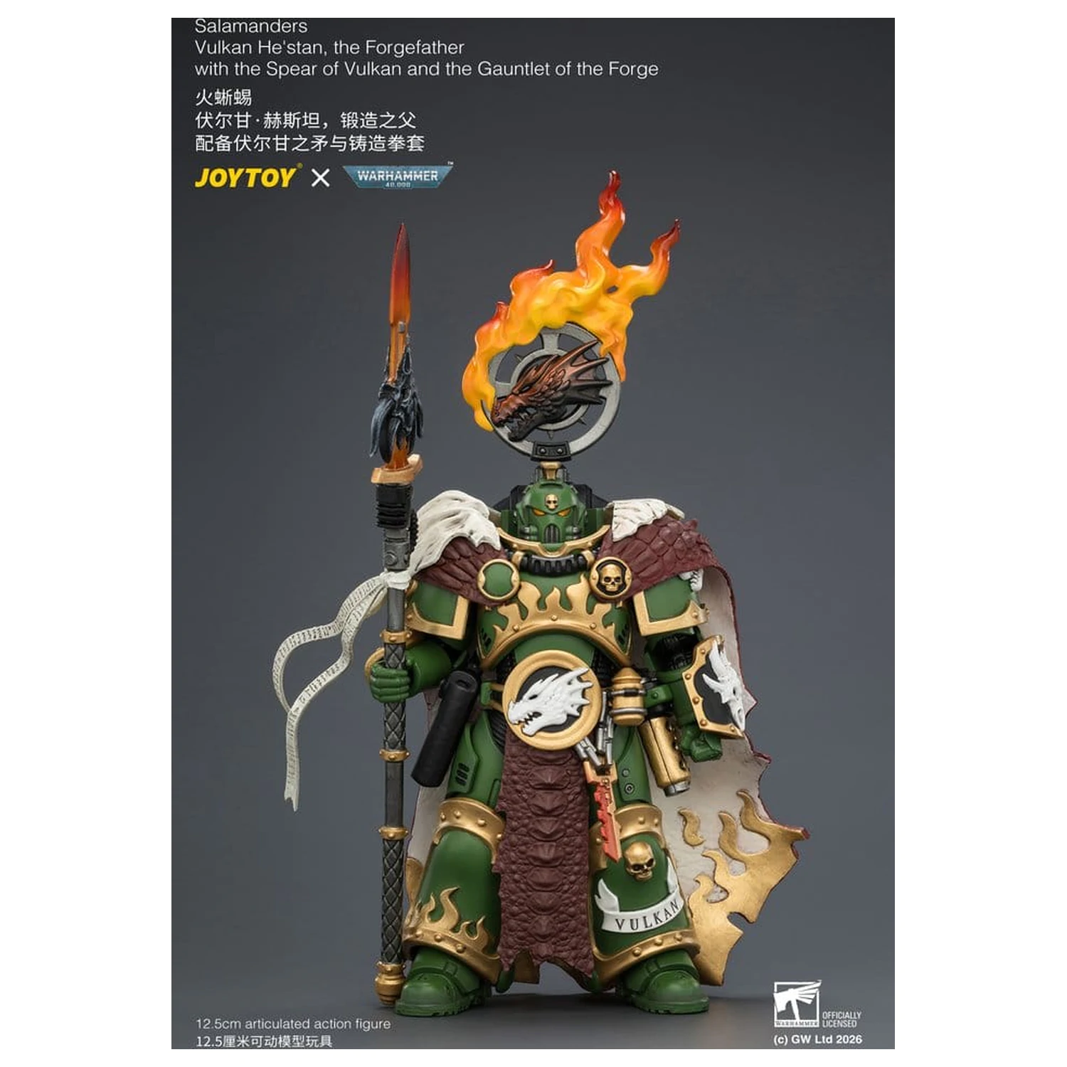 Warhammer figurka akcji Salamanders Vulkan He'stan, the Forgefather 13 cm zdjęcie produktu