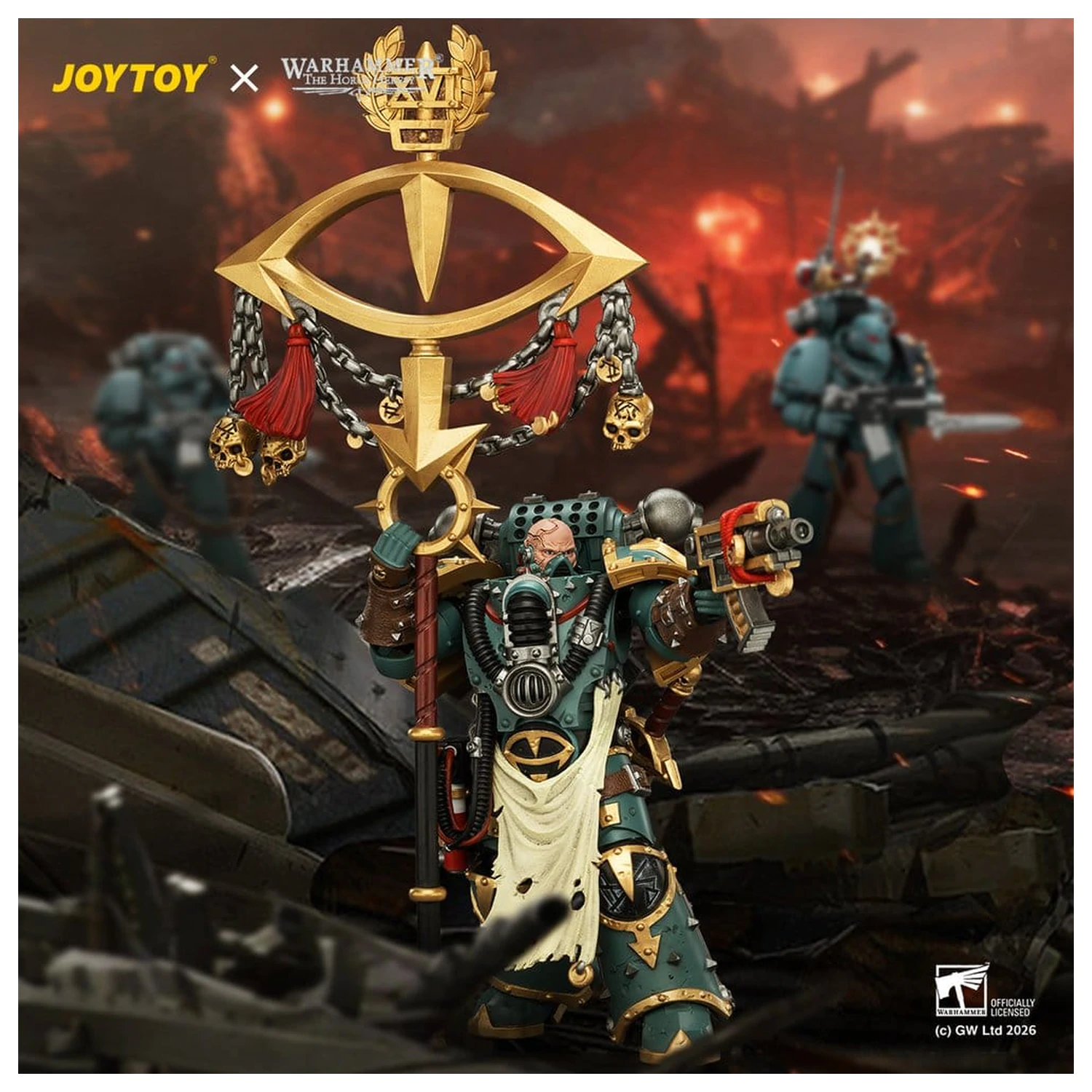 Warhammer Figurka akcji Sons of Horus Maloghurst the Twisted, the Warmaster's Equerry 13 cm zdjęcie produktu