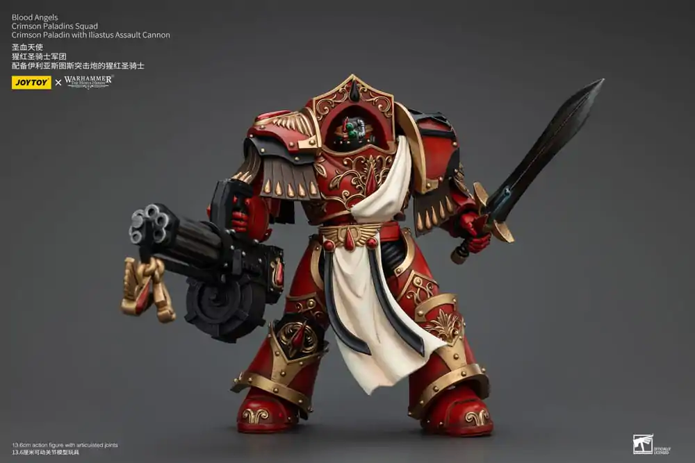 Warhammer The Horus Heresy Figurka Akcji 1/18 Blood Angels Crimson Paladins Squad Crimson Paladin z Iliastus Assault Cannon 14 cm zdjęcie produktu