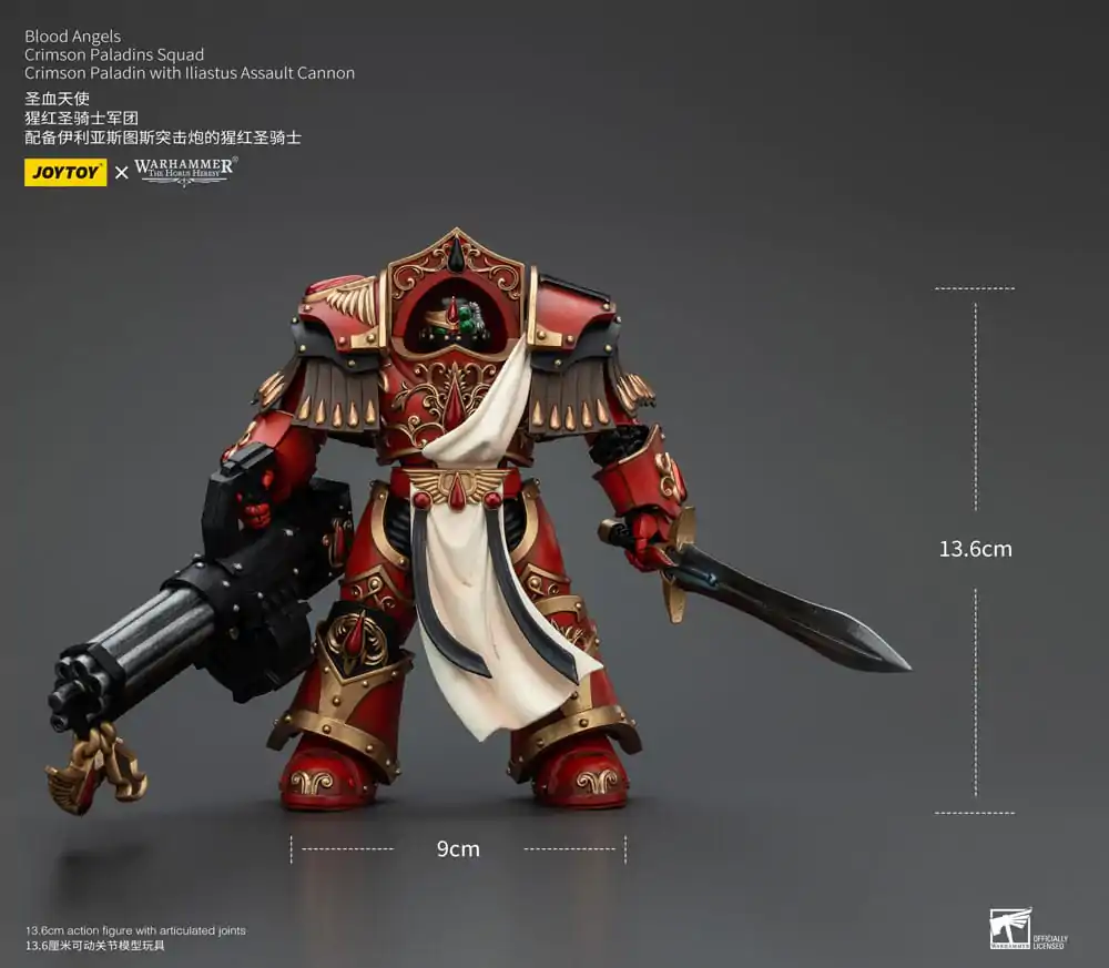 Warhammer The Horus Heresy Figurka Akcji 1/18 Blood Angels Crimson Paladins Squad Crimson Paladin z Iliastus Assault Cannon 14 cm zdjęcie produktu