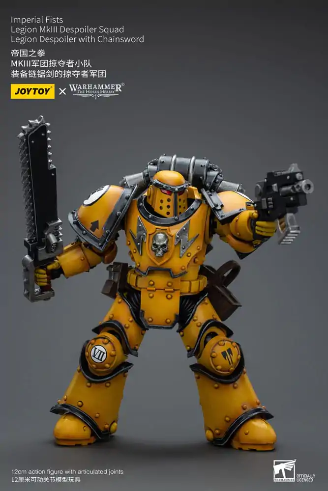 Warhammer The Horus Heresy Figurka Akcji 1/18 Imperial Fists Legion MkIII Despoiler Squad Legion Despoiler z mieczem łańcuchowym 12 cm zdjęcie produktu