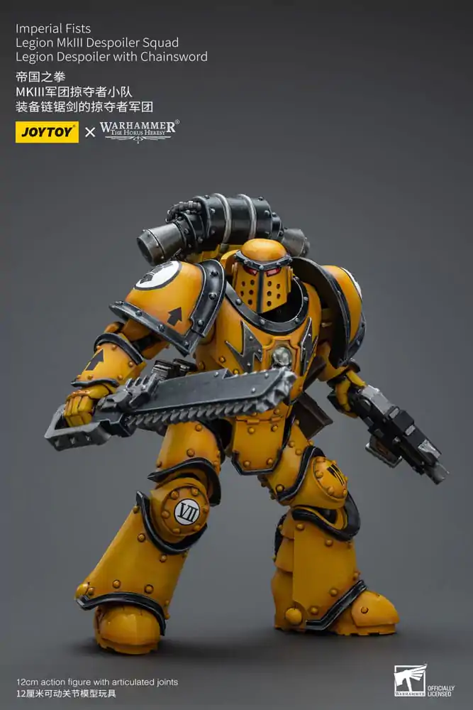Warhammer The Horus Heresy Figurka Akcji 1/18 Imperial Fists Legion MkIII Despoiler Squad Legion Despoiler z mieczem łańcuchowym 12 cm zdjęcie produktu