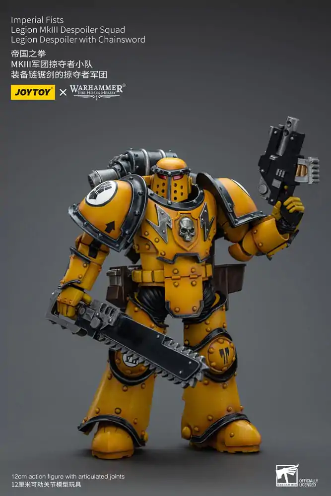 Warhammer The Horus Heresy Figurka Akcji 1/18 Imperial Fists Legion MkIII Despoiler Squad Legion Despoiler z mieczem łańcuchowym 12 cm zdjęcie produktu