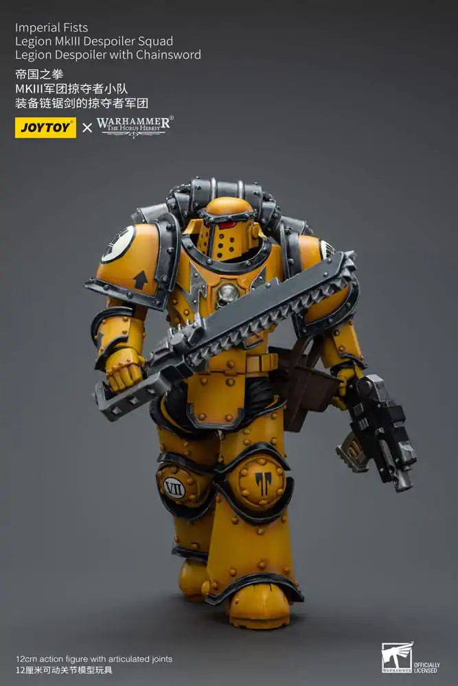 Warhammer The Horus Heresy Figurka Akcji 1/18 Imperial Fists Legion MkIII Despoiler Squad Legion Despoiler z mieczem łańcuchowym 12 cm zdjęcie produktu
