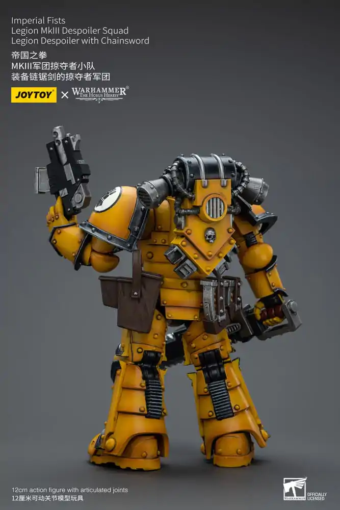 Warhammer The Horus Heresy Figurka Akcji 1/18 Imperial Fists Legion MkIII Despoiler Squad Legion Despoiler z mieczem łańcuchowym 12 cm zdjęcie produktu