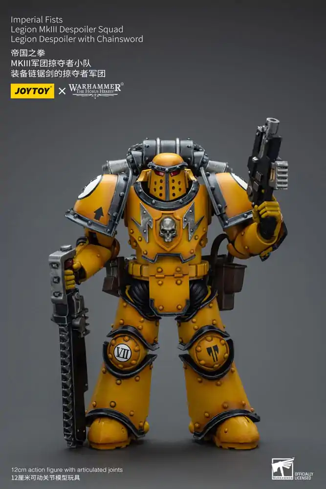 Warhammer The Horus Heresy Figurka Akcji 1/18 Imperial Fists Legion MkIII Despoiler Squad Legion Despoiler z mieczem łańcuchowym 12 cm zdjęcie produktu