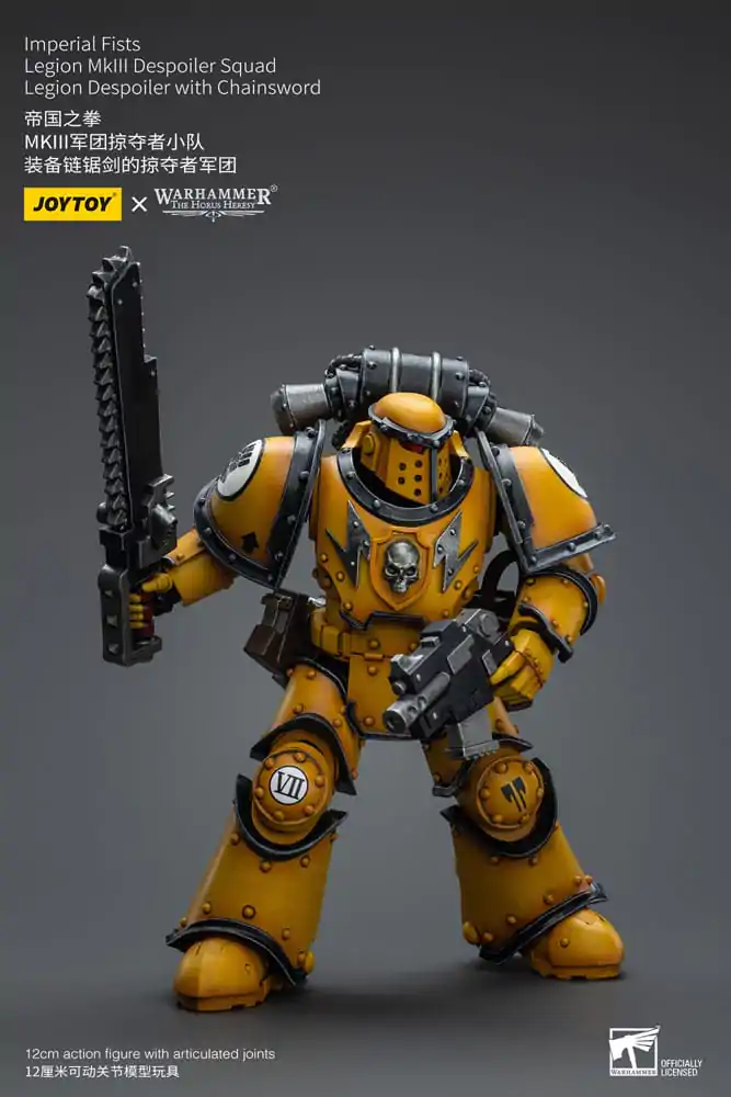 Warhammer The Horus Heresy Figurka Akcji 1/18 Imperial Fists Legion MkIII Despoiler Squad Legion Despoiler z mieczem łańcuchowym 12 cm zdjęcie produktu