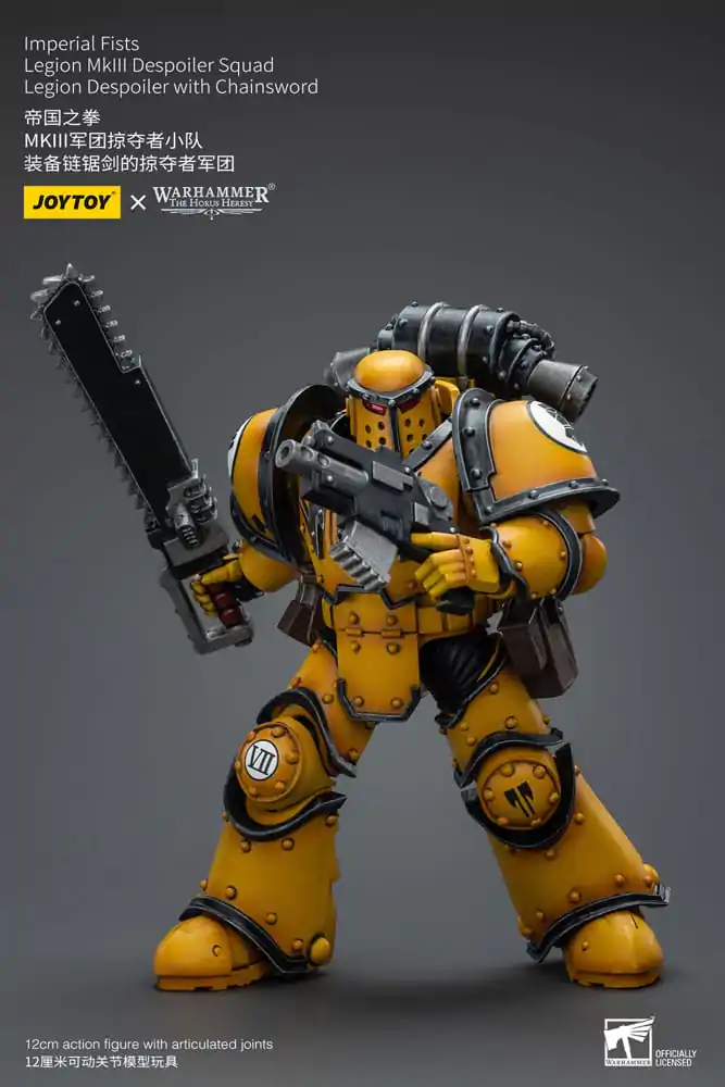 Warhammer The Horus Heresy Figurka Akcji 1/18 Imperial Fists Legion MkIII Despoiler Squad Legion Despoiler z mieczem łańcuchowym 12 cm zdjęcie produktu